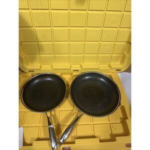 HEXCLAD 2 Piece Nonstick Stainless Steel Frying Pan Set 10 and 12" No Lid